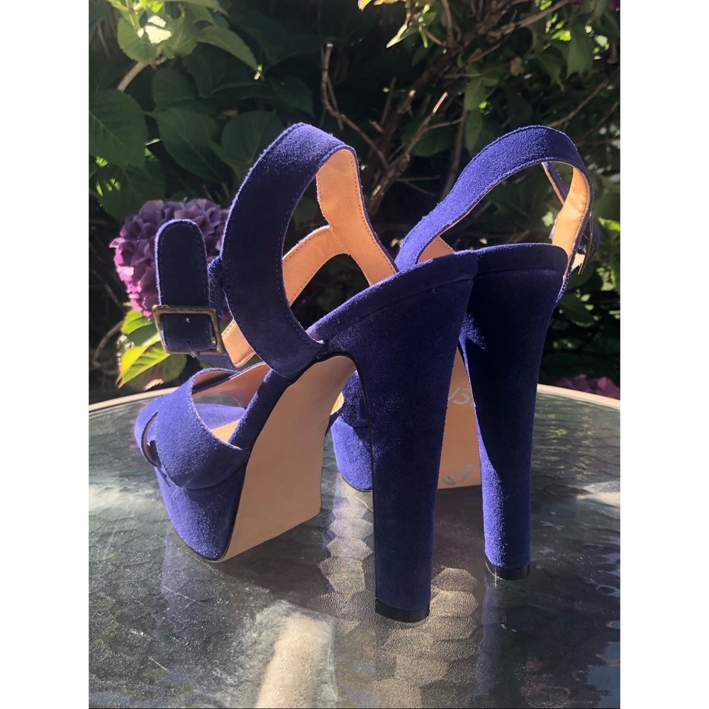 Steve Madden P GEE GEE Royal Blue Suede Platforms - Picture 8 of 13